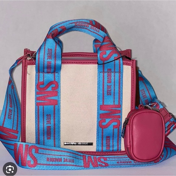 Steve Madden Bwebber Tote Bag - viral on Tik Tok (BNWT) Cotton candy - Picture 2 of 7